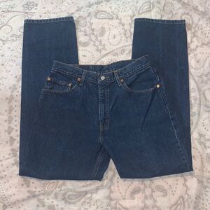 Levis 505 Regular Fit Straight Leg Denim Blue Jeans Sz 34 x 32